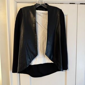 Black Leather Women's Blazer